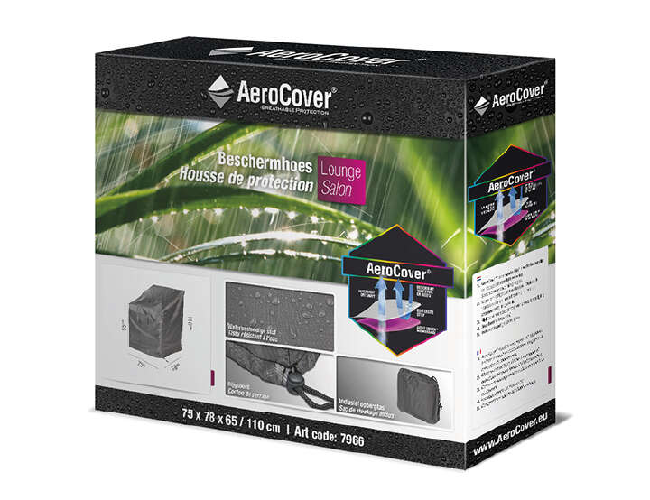 AeroCover Atmungsaktive Schutzhülle für Loungesessel Größe XL 75x78x65/110 cm